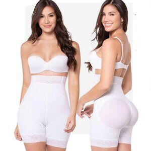 SXA09326 MyD Short with extra high waist white wedding